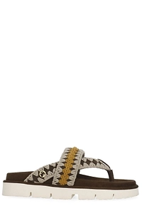 Mou Crochet Platform Sandals