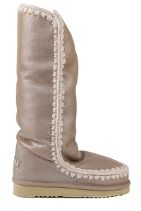 Mou Eskimo 40 Metallic-Finish Contrast Stitched Boots