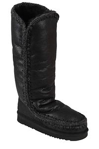 Mou Eskimo 40 Metallic-Finish Contrast Stitched Boots