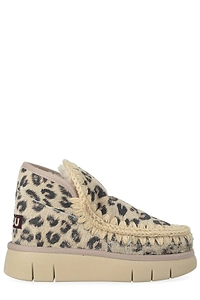 Mou Eskimo Bounce Leopard Printed Sneakers