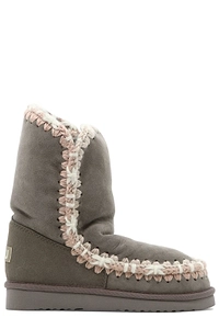 Mou Eskimo Overstiching Chunky-Sole Ankle Boots