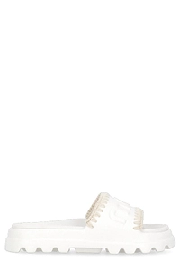 Mou Eva Logo-Embossed Open-Toe Slides