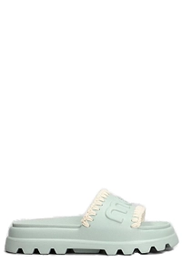 Mou Eva Logo-Embossed Open-Toe Slides
