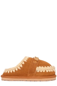 Mou Kids Logo Lettering Slippers