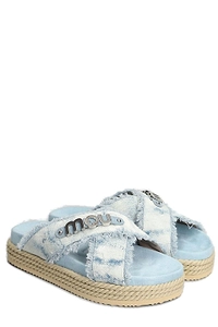 Mou Logo Lettering Open Toe Sandals