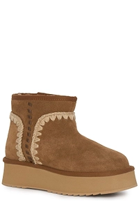 Mou Knit Detailed Ankle Boots