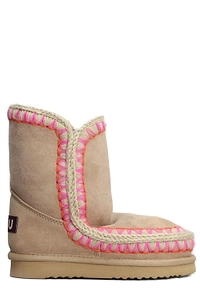 Mou Kids Round Toe Slip-On Boots
