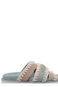 Mou Logo Trim Platform Sandals