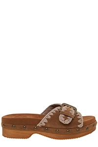 Mou Low Heel Slip On Sandals