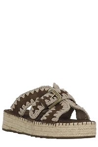 Mou Crossover Strapped Sandals
