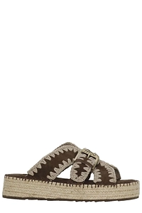 Mou Crossover Strapped Sandals
