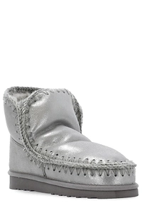 Mou Stitched Trim Slip-On Ankle Boots