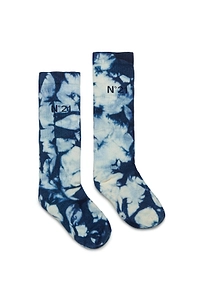 Logo Intarsia Tie-Dye Socks