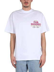 Msgm Logo Printed Crewneck T-Shirt