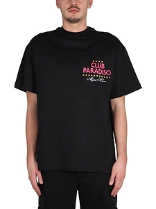 Msgm Logo Printed Crewneck T-Shirt