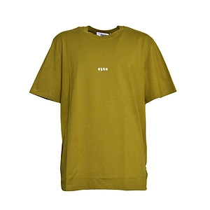 Msgm Logo Printed Crewneck T-Shirt