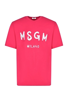 Msgm Logo Printed Crewneck T-Shirt
