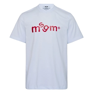 Msgm Logo Printed Crewneck T-Shirt