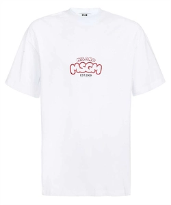 Msgm Logo Printed Crewneck T-Shirt