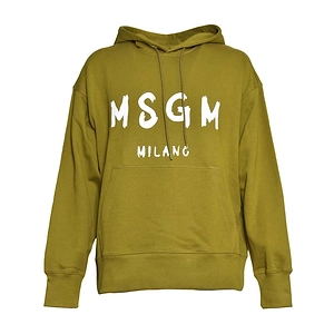 Msgm Logo Printed Drawstring Hoodie