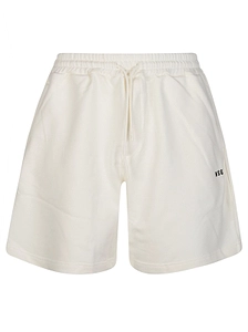 Msgm Logo Printed Drawstring Shorts