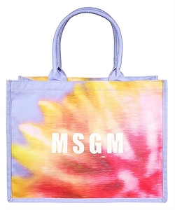 Msgm Logo Printed Top Handle Bag