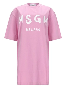 Msgm Logo T-Shirt Dress