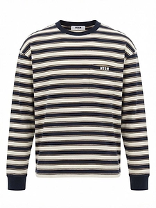 Msgm Long-Sleeved Striped T-Shirt