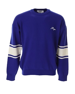 Msgm Logo Rugby Knitted Sweater