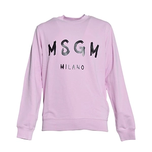 Msgm Long Sleeved Crewneck Sweatshirt