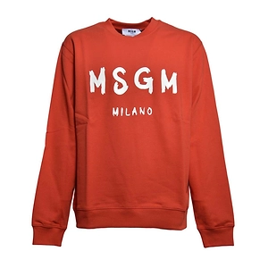 Msgm Long Sleeved Crewneck Sweatshirt