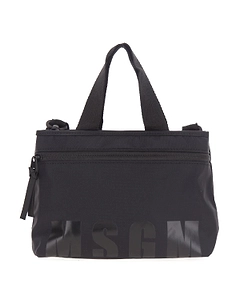 Msgm Mini Logo Nylon Tote Bag