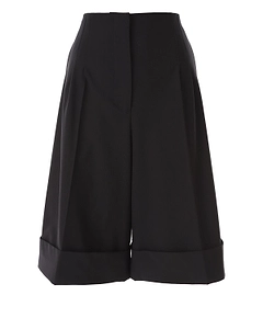 Msgm Pleated Wide-Leg Shorts