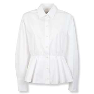 Msgm Peplum Waist Button-Up Shirt