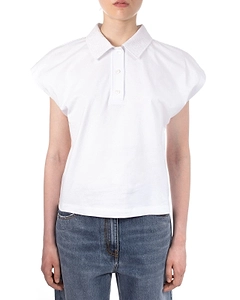 Msgm Short Sleeve Buttoned Polo Top