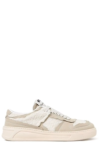 Msgm Shearling Detailed Low-Top Sneakers