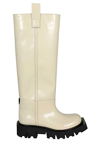 Msgm Square-Toe Chunky-Sole Boots
