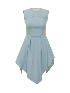 Msgm Sleeveless Handkerchief-Hem Dress