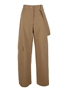 Msgm Strap Detail Wide-Leg Pants