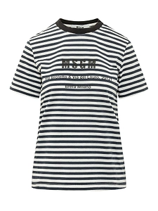 Msgm Striped Crewneck T-Shirt
