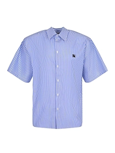 Msgm Striped Short-Sleeved Shirt