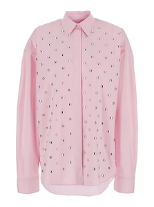 Msgm Studded Long-Sleeve Shirt