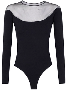 Mugler Crewneck Long-Sleeved Bodysuit