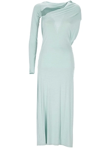 Mugler Draped Jersey Loop Dress