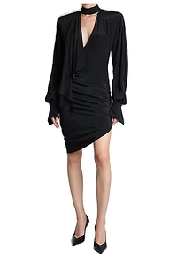 Mugler Draped Scarf Dress