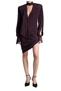 Mugler Draped Scarf Dress