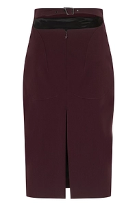 Mugler High Waist Front Split Skirt