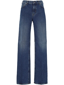 Mugler Logo Patch Straight Leg Jeans