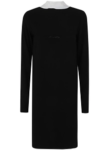 N°21 Roll Neck Two-Toned Mini Dress