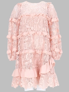 N°21 Ruffled Lace Mini Dress